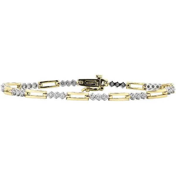 Two-Tone Diamond Link Bracelet JWR Jewelers Athens, GA