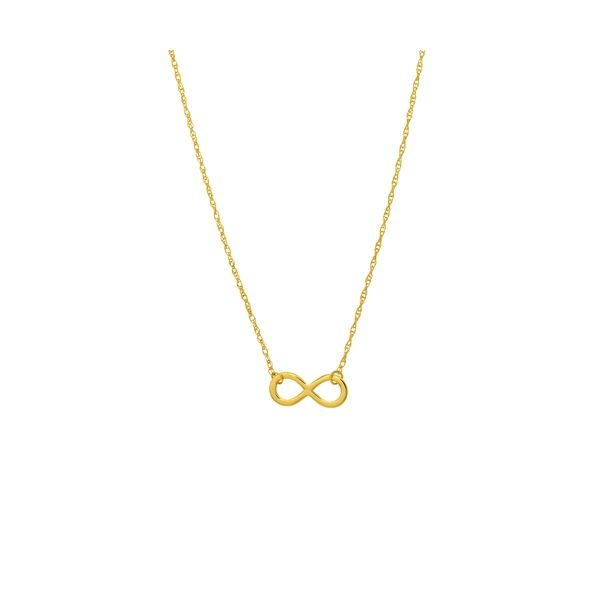 Yellow Gold Necklace with Infinity Centerpiece JWR Jewelers Athens, GA