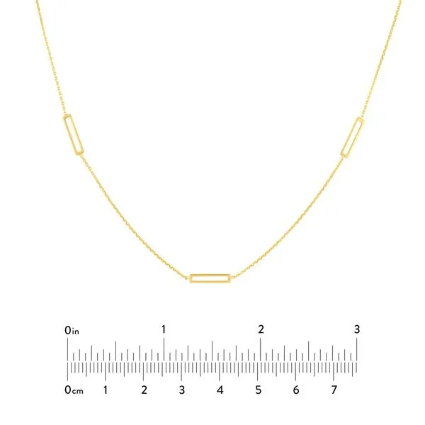 Yellow Gold Station Necklace JWR Jewelers Athens, GA