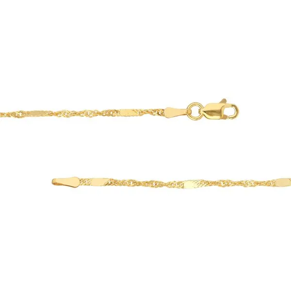 Yellow Gold Station Singapore Necklace JWR Jewelers Athens, GA
