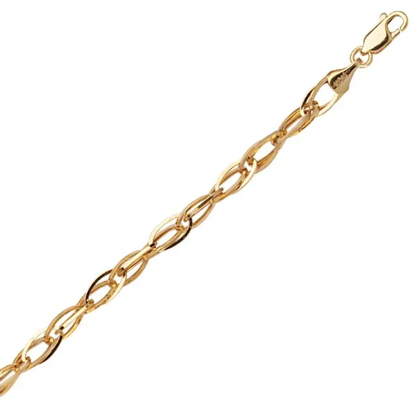 Yellow Gold Oval Link Bracelet JWR Jewelers Athens, GA