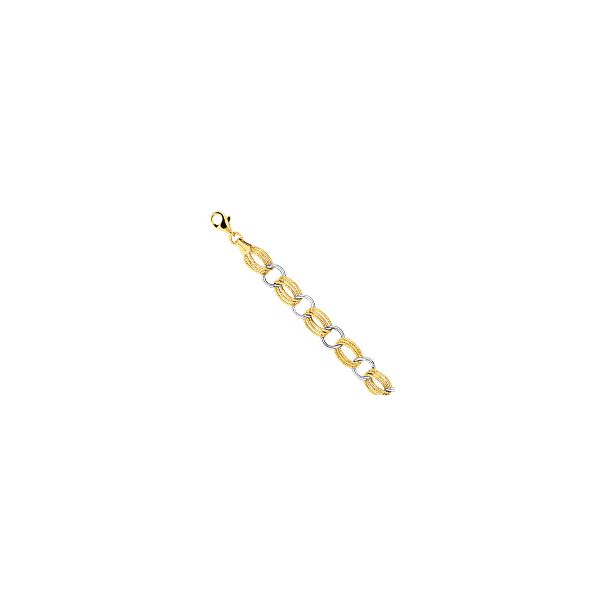 Two-Tone Gold Link Bracelet JWR Jewelers Athens, GA