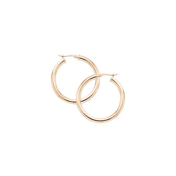 Yellow Gold Hoop Earrings JWR Jewelers Athens, GA