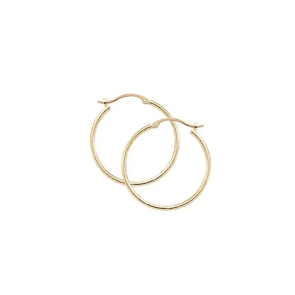 Yellow Gold Hoop Earrings JWR Jewelers Athens, GA