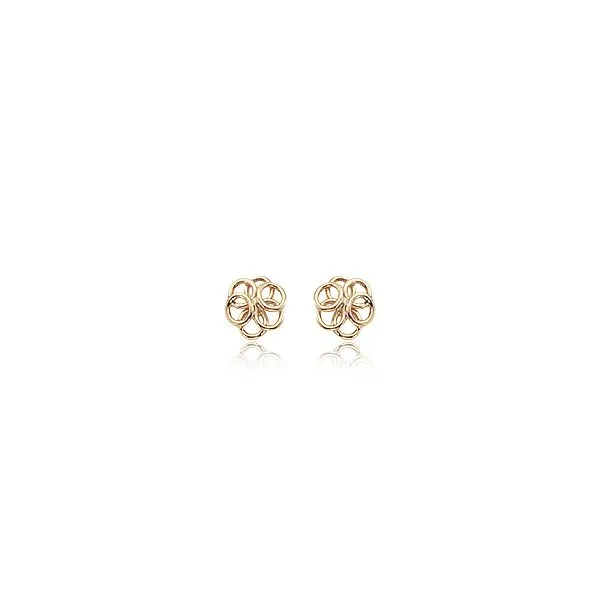 Gold Circle Cluster Earrings JWR Jewelers Athens, GA