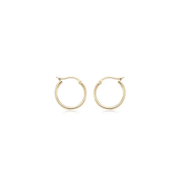Yellow Gold Hoop Earrings JWR Jewelers Athens, GA