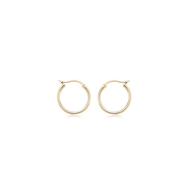 Yellow Gold Hoop Earrings JWR Jewelers Athens, GA