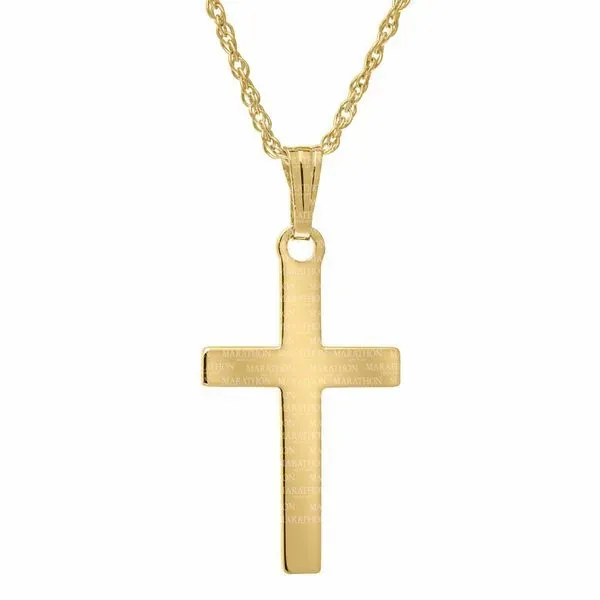 Yellow Gold Cross Necklace JWR Jewelers Athens, GA