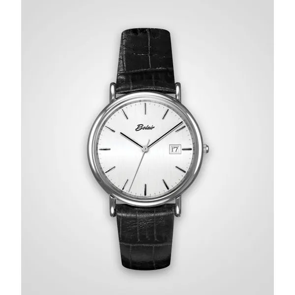 Man's Quartz Watch with Black Strap JWR Jewelers Athens, GA