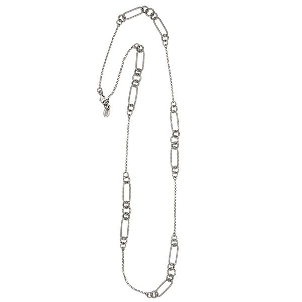 Silver Long and Short Paperclip Necklace JWR Jewelers Athens, GA