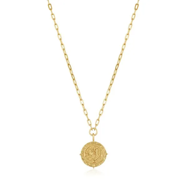 Link Necklace with Disc Pendant JWR Jewelers Athens, GA