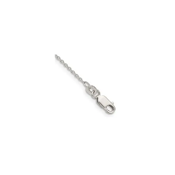 Sterling Silver Cable Chian that is 1.25 millimeters in diameter and Twenty Inches in Length. JWR Jewelers Athens, GA