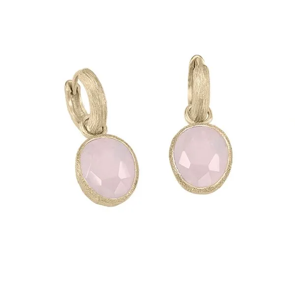 Rose Quartz Dangle Earrings JWR Jewelers Athens, GA