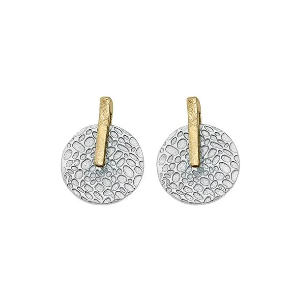 Yellow and White Disc Earrings JWR Jewelers Athens, GA