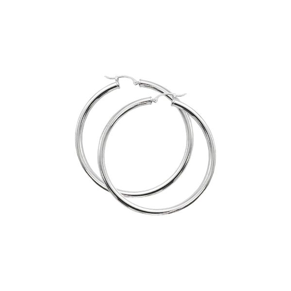 Large Silver Hoop Earrings JWR Jewelers Athens, GA