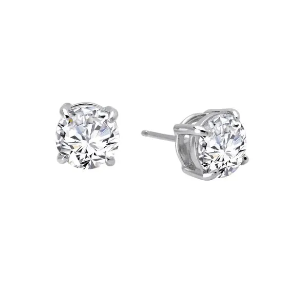 Silver Earrings with Imitation Diamonds JWR Jewelers Athens, GA