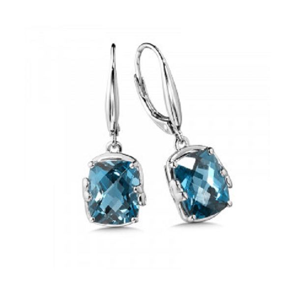 Silver London Blue Topaz Earrings JWR Jewelers Athens, GA
