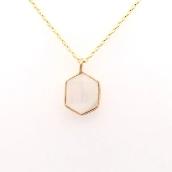 Yellow Necklace with Moonstone Pendant JWR Jewelers Athens, GA
