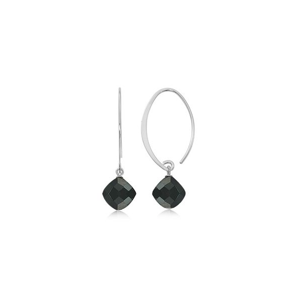 Sterling Earrings with Onyx Dangles JWR Jewelers Athens, GA