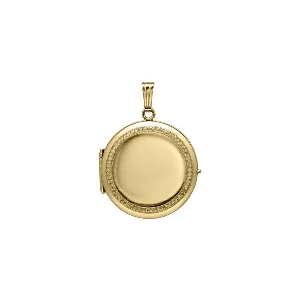 Yellow Gold Filled Eighteen Inch Chain with a Round Gold Filled Locket JWR Jewelers Athens, GA