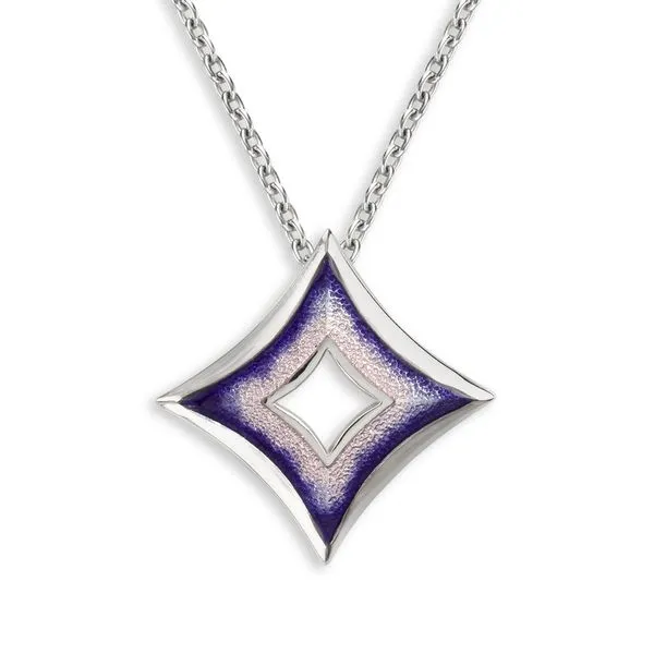 Silver Diamond Shaped Necklace JWR Jewelers Athens, GA
