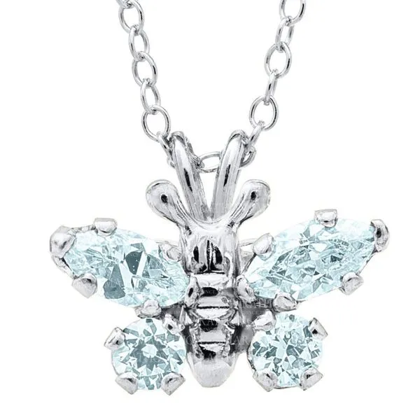 Silver December Butterfly Necklace JWR Jewelers Athens, GA