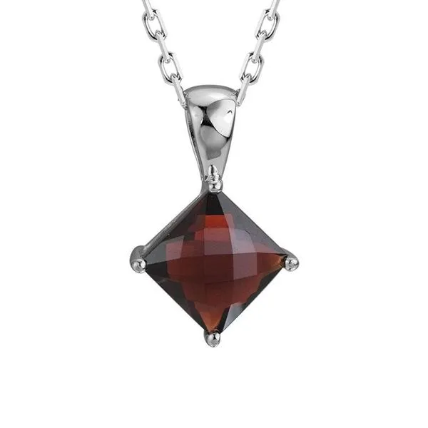 Silver Garnet Necklace JWR Jewelers Athens, GA