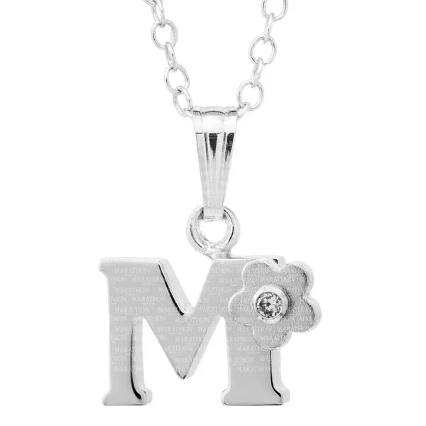 Sterling Silver Necklace with an Initial 