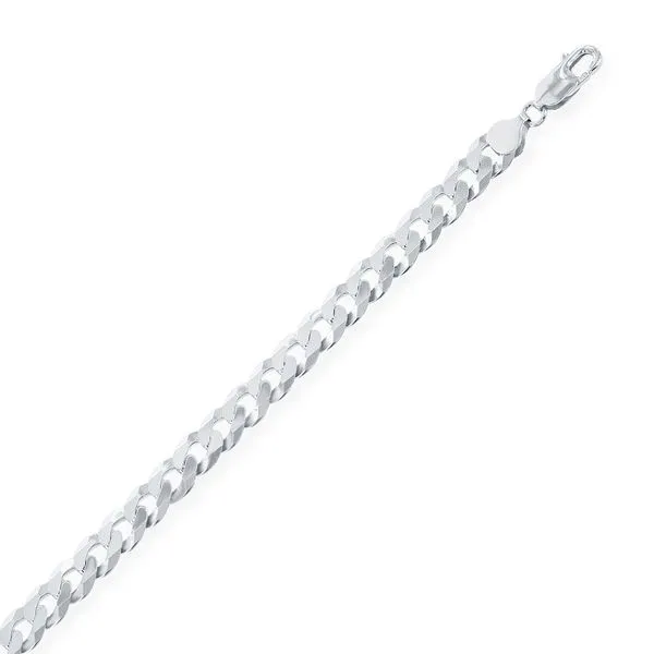 Sterling Silver Eight Inch Cuban Link Chain that is 6.25 millimeter JWR Jewelers Athens, GA