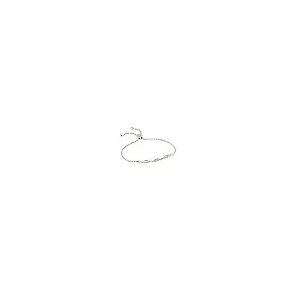 Sterling Silver Adjustable Bracelet with Thirty-Five Round Diamonds with a Total Weight of 0.17 carats JWR Jewelers Athens, GA