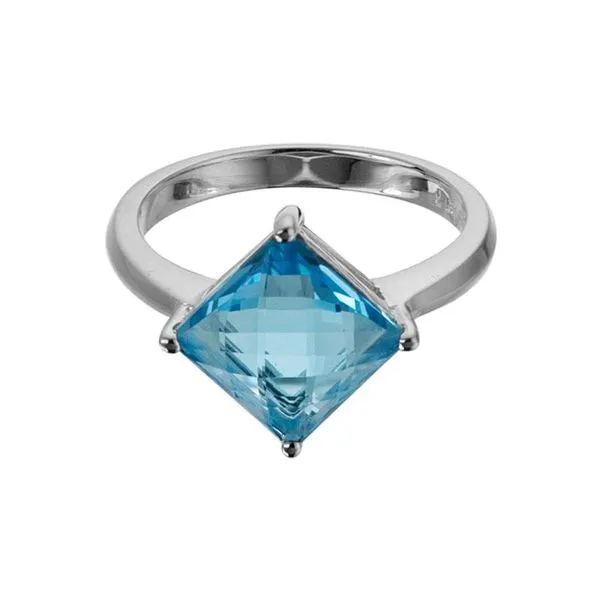 Silver Blue Topaz Ring JWR Jewelers Athens, GA