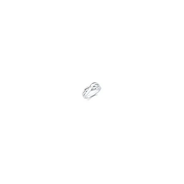 Sterling Silver Triple Row Swirl Ring with One Round Diamond weighing 0.01 carats. JWR Jewelers Athens, GA