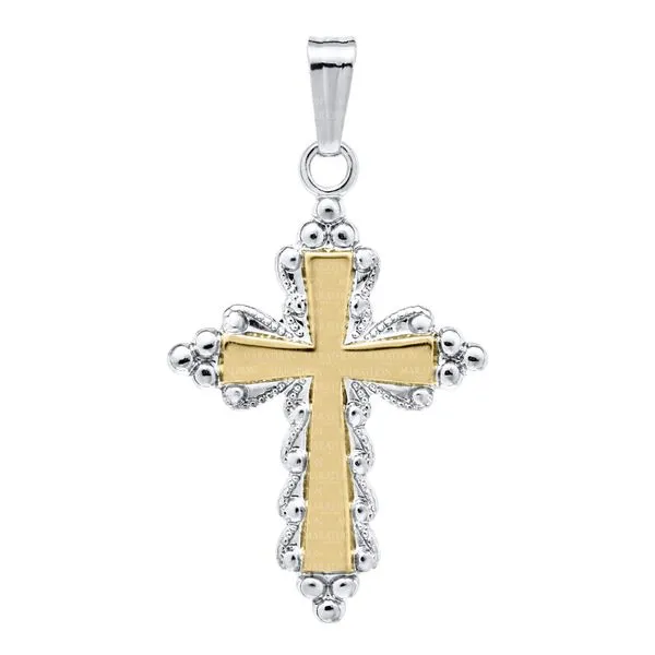 Gold-Filled Two-Tone Cross Necklace JWR Jewelers Athens, GA