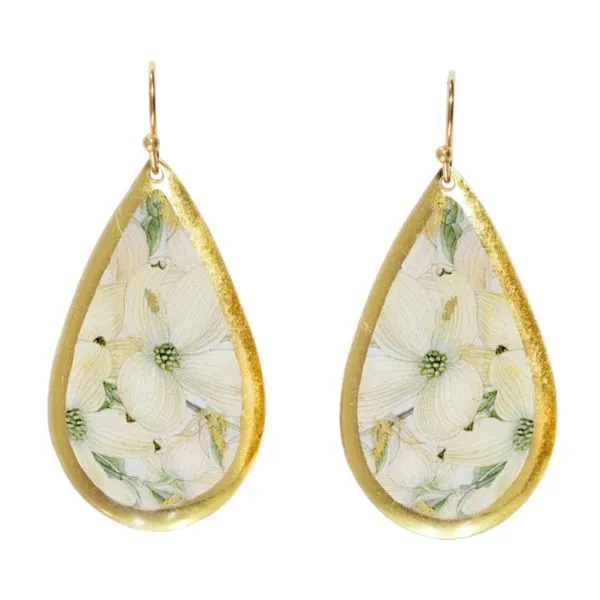 Evocateur Dangle Dogwood Earrings JWR Jewelers Athens, GA