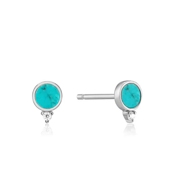 Silver Turquoise Earrings JWR Jewelers Athens, GA