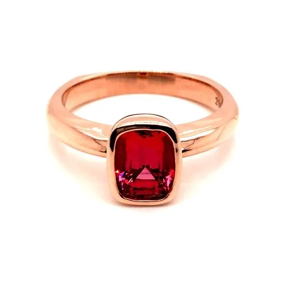 Rose Gold Coral Spinel Ring JWR Jewelers Athens, GA