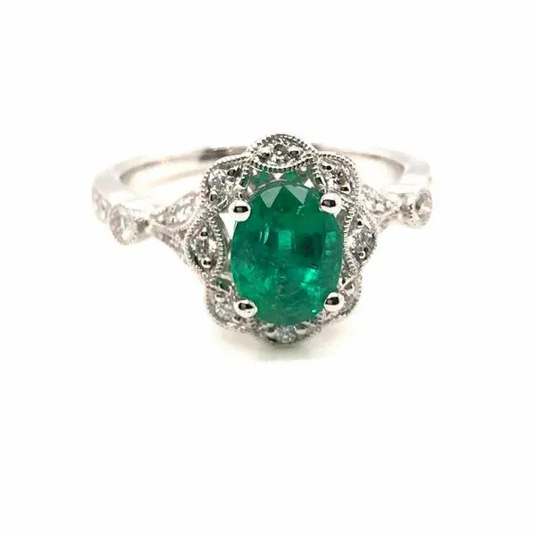 Emerald and Diamond Ring JWR Jewelers Athens, GA