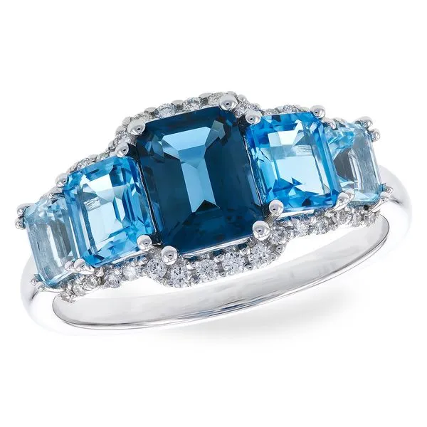 Blue Topaz and Diamond Ring JWR Jewelers Athens, GA