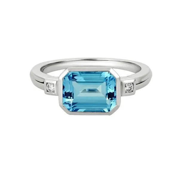 Blue Topaz and Diamond Ring JWR Jewelers Athens, GA