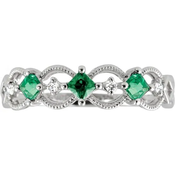 Emerald and Diamond Ring JWR Jewelers Athens, GA