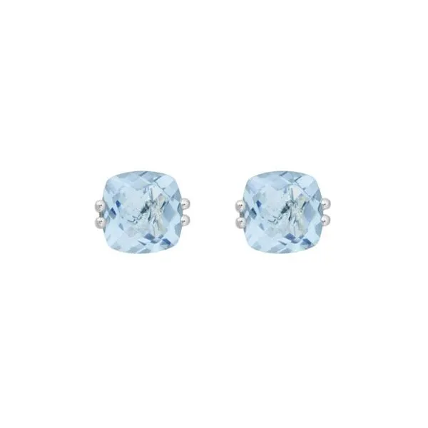 Cushion Aquamarine Earrings JWR Jewelers Athens, GA