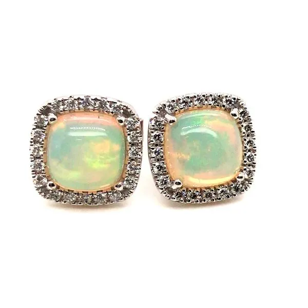 Opal and Diamond Earrings JWR Jewelers Athens, GA