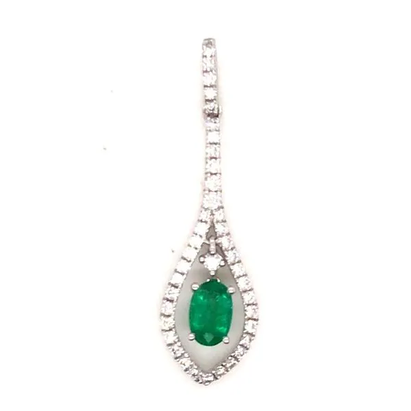 Emerald and Diamond Pendant JWR Jewelers Athens, GA