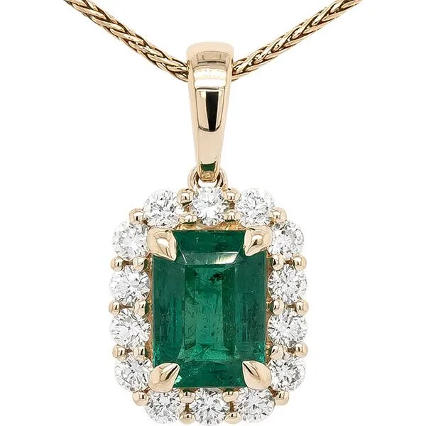 Emerald and Diamond Pendant