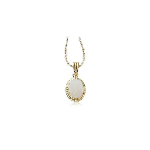 Yellow Oval Opal Necklace JWR Jewelers Athens, GA