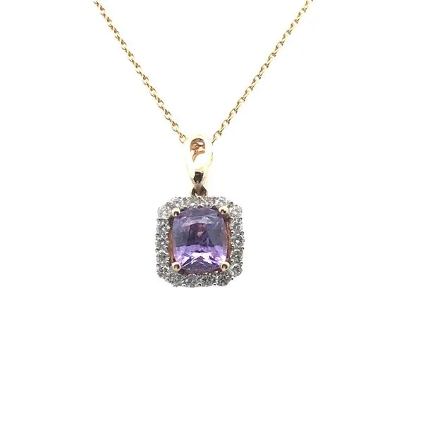 Purple Sapphire and Diamond Necklace JWR Jewelers Athens, GA