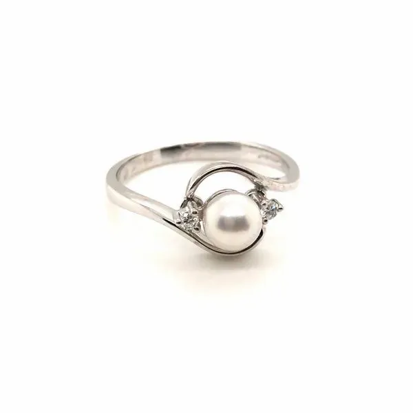 White Gold Pearl and Diamond Ring JWR Jewelers Athens, GA