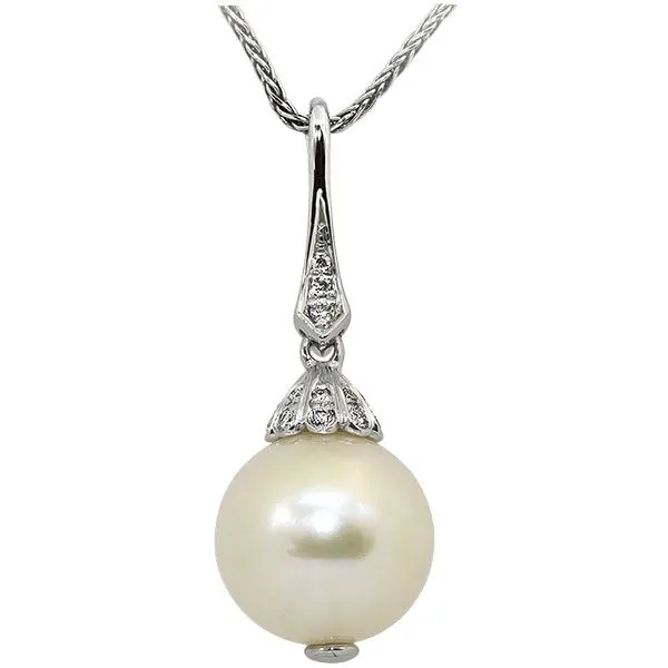White Pearl and Diamond Necklace JWR Jewelers Athens, GA