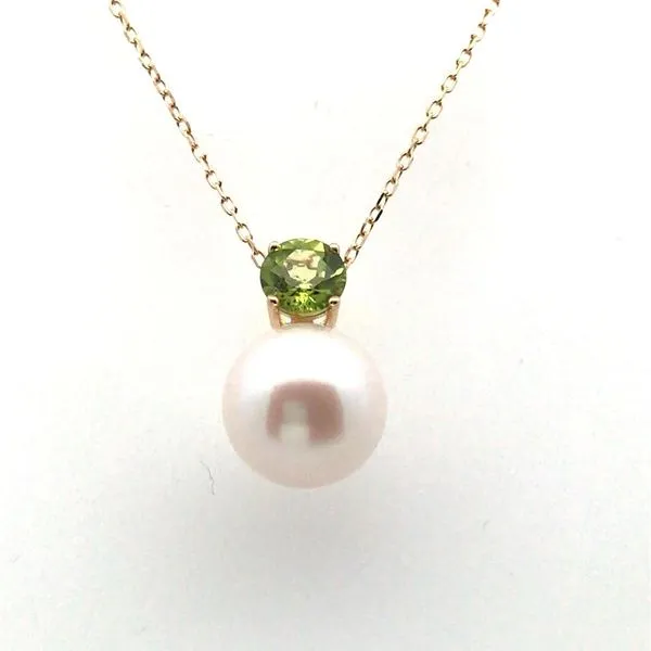 Freshwater Pearl and Peridot Necklace JWR Jewelers Athens, GA