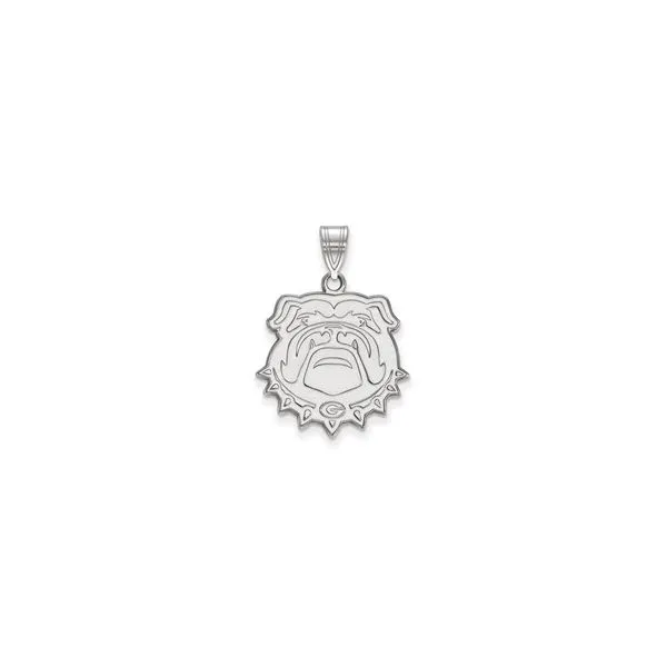 Silver UGA Bulldog Head Pendant JWR Jewelers Athens, GA